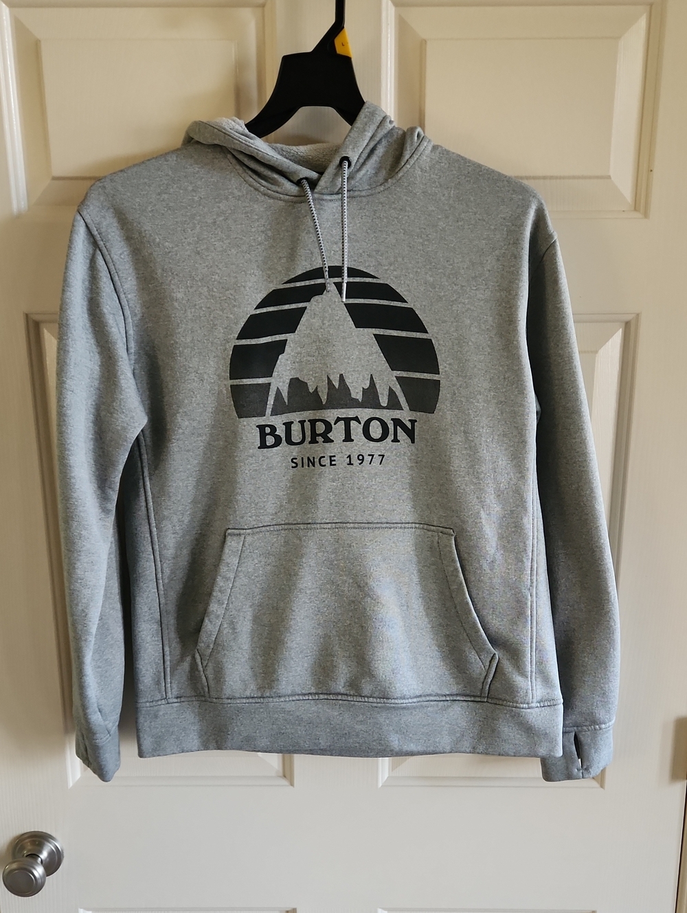 Burton Light Gray Hoodie with Black Logo